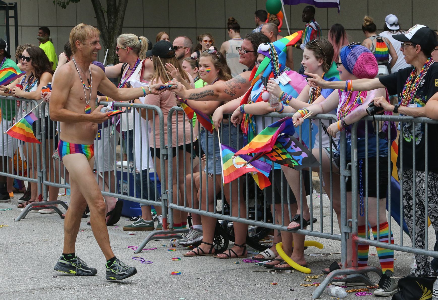 Thousands Watch the Pride Parade downtown